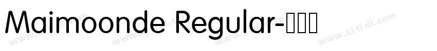 Maimoonde Regular字体转换
